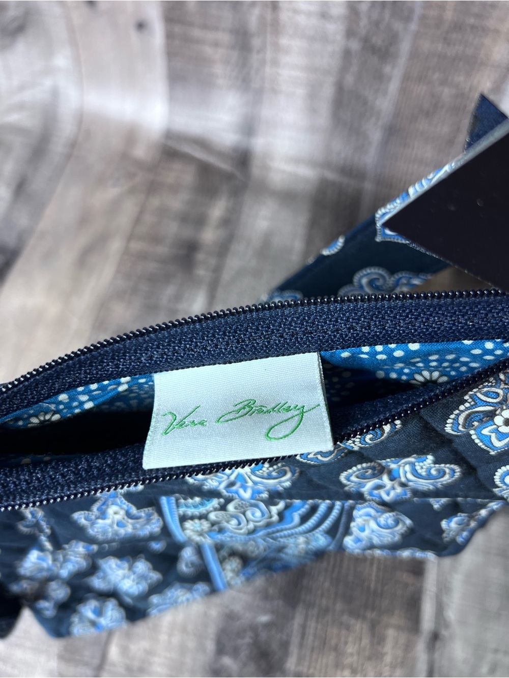Vera Bradley Navy Blue Quilted Paisley Crossbody - Picture 9 of 12